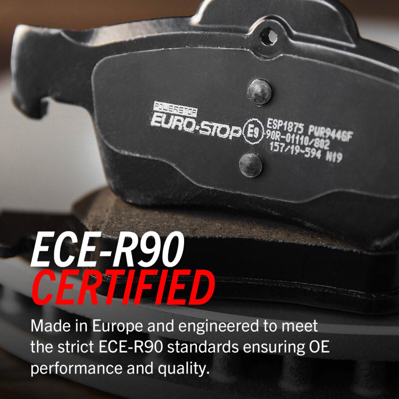 Power Stop 17-18 Mercedes-Benz GLC43 AMG Euro-Stop ECE-R90 Front Brake Pads