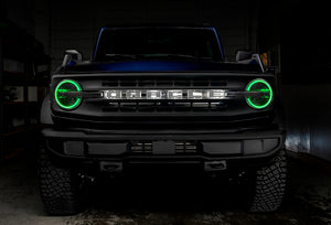 Oracle 2021 Ford Bronco DRL Upgrade w/ Halo Kit - ColorSHIFT w/ 2.0 Controller