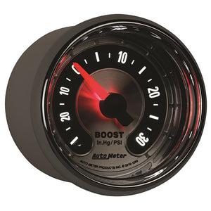 Autometer American Muscle 52mm Full Sweep Electric 30 In Hg.-Vac/30PSI Boost Vacuum Gauge