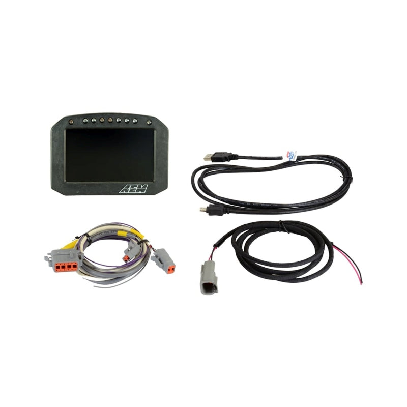 AEM CD-5LG Carbon Logging Flush Digital Dash Display w/ Internal 20Hz GPS & Antenna