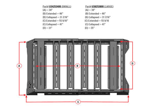 N-Fab Universal Roof Rack (Small 34.25 - 34 Width) - Tex. Black