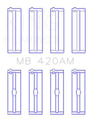 King Engine Bearings Ford Zephyr V6 (Size +0.10) Main Bearing Set
