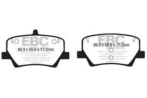 EBC 2018+ Volvo XC40 T4 Yellowstuff Rear Brake Pads