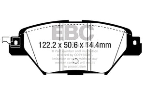 EBC 16-18 Mazda CX-9 Yellowstuff Rear Brake Pads