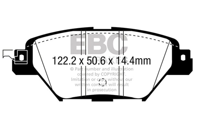 EBC 16-18 Mazda CX-9 Yellowstuff Rear Brake Pads