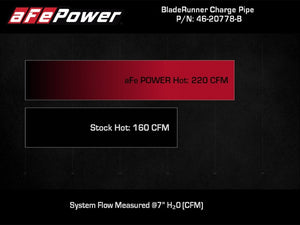 aFe 2024+ Jeep Wrangler JL L4-2.0L (t) BladeRunner 2-1/2in Aluminum Hot Charge Pipe - Black