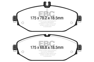 EBC 15+ Mercedes-Benz C300 (W205) 2.0 Turbo Redstuff Front Brake Pads