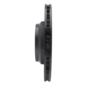R1 05-23 Chrysler 300 Rear Right Drilled & Slotted Black Brake Rotor