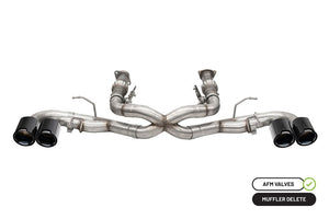 Corsa 20-25 Chevrolet Corvette C8 RWD 3in Xtreme Cat-Back Exhaust w/4.5in Carbon Fiber Black PVD Tip
