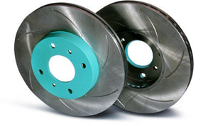 Project Mu 93-02 Toyota Supra JZA80 w/ 16in Wheels SCR Pure Plus 1pc Slotted Rotors - Front