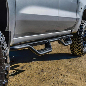 Westin 19-22 Chevrolet Silverado / GMC Sierra Crew Cab Outlaw Nerf Step Bars - Textured Black