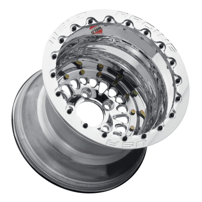 Weld RPM 15x14 / 5x4.75 / 6 BS / 3.18 HB - Polished Center - Polished Shell - Non-BL Wheel