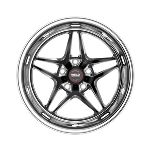 Weld S81 18x8 / 5x120.65 / 4.6 BS / 3.18 HB - Black Center - Polished Shell - Non-BL Wheel