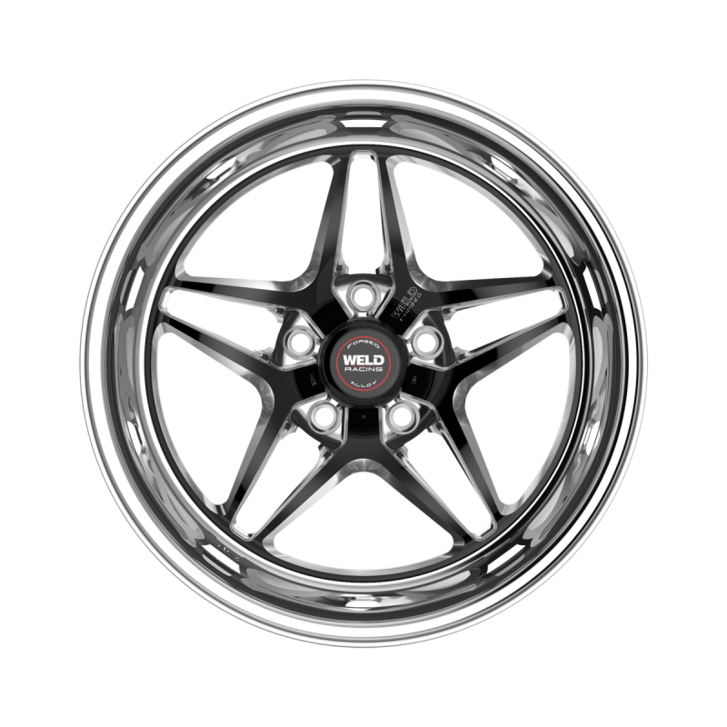 Weld S81 17x9 / 5x112 / 6.2 BS / 3.18 HB - Black Center - Polished Shell - Non-BL Wheel