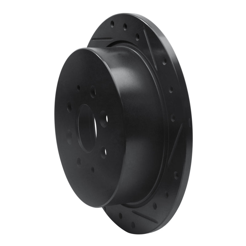 R1 14-20 Peugeot 2008 (Mexico) Rear Right Drilled & Slotted Black Brake Rotor