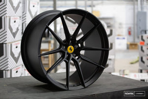 Vossen x Novitec NF9 22x12in - 5x114.3 BP - ET49 - Satin Black Ferrari 458 Rear Wheel