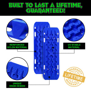 Rhino USA Recovery Traction Boards - Blue (Pair)