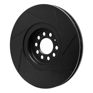 R1 04-06 Volkswagen Golf Left Front Slotted Black Brake Rotor
