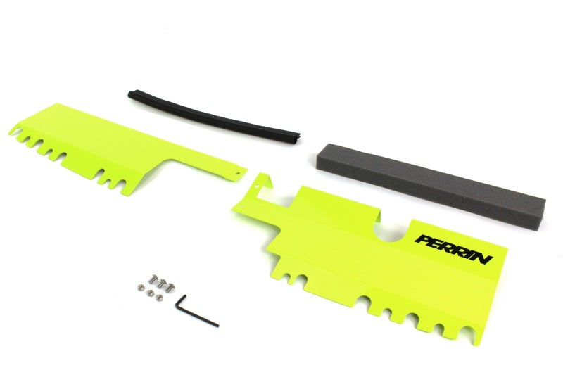 PERRIN 15-21 Subaru WRX/STI Radiator Shroud (With OEM Intake Scoop) - Neon Yellow
