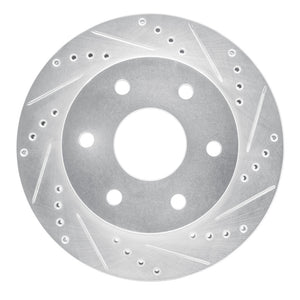 R1 86-95 Dodge Raider Front Right Drilled & Slotted Silver Brake Rotor