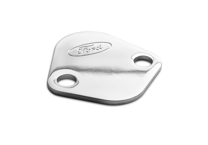 Ford Racing Ford Logo Fuel Pump Blockoff Plate - Chrome