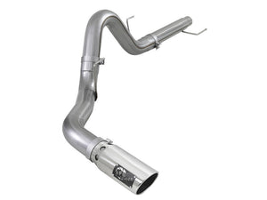 aFe Large Bore-HD 4in 409 SS DPF-Back Exh 18-19 Ford F-150 V6-3.0L (td) w/ Polished Tip
