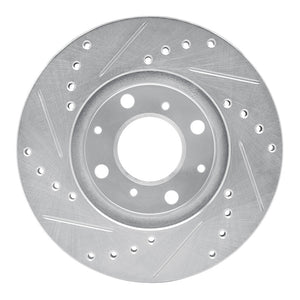 R1 86-91 Acura Integra Front Right Drilled & Slotted Silver Brake Rotor