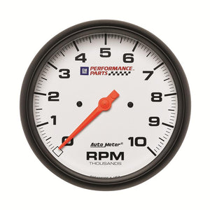 AutoMeter Gauge Tachometer 3-3/8in. 10K RPM In-Dash Chevy Red Bowtie Black