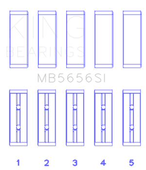 King Engine Bearings Toyota 1Zr-Fe (Size +0.75mm) Main Bearing Set