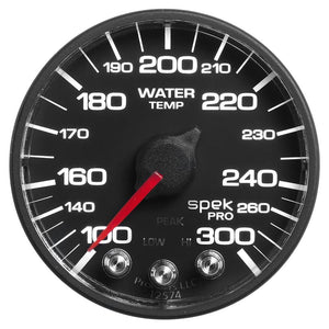 Autometer Spek-Pro 52.4mm 100-300 Deg F Digital Stepper Motor Water Temp Gauge