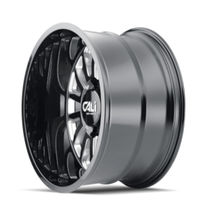 Cali Off-Road 9110 Summit 22x10 / 6x139.7 BP / 0mm Offset / 106mm Hub Gloss Black Milled Wheel