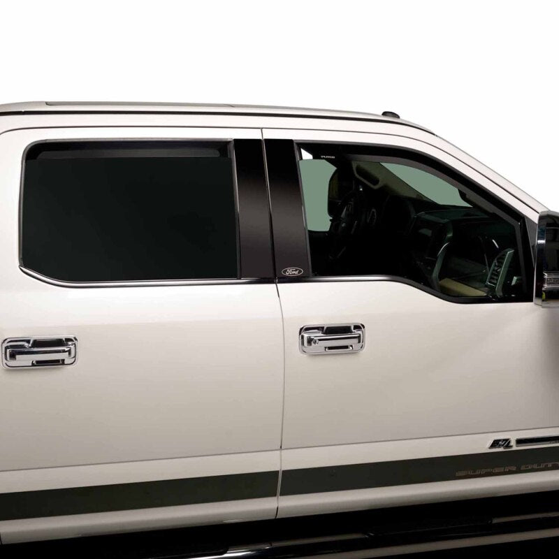 Putco 08-16 Ford SuperDuty Crew Cab - w/ FORD Logo (4pcs) Black Platinum Pillar Posts Classic