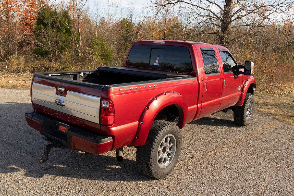 Rough Country Hard Tri-Fold Flip Up Bed Cover 6'10