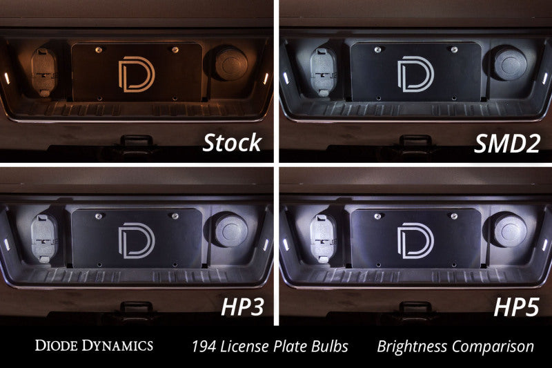 Diode Dynamics 194 LED Bulb HP3 LED Natural - White Short (Pair)