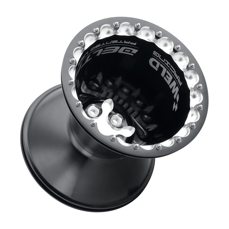 Weld Delta-1 TA 16x16 / 5x5.5 / 4 BS / 3.5 HB - Black - Polished DBL Wheel