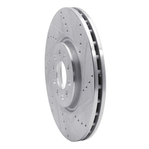R1 14-25 Alfa Romeo Tonale Front Right Drilled & Slotted Silver Brake Rotor