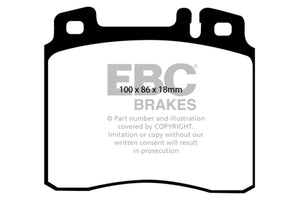 EBC 98-99 Mercedes-Benz CL500 5.0 Redstuff Front Brake Pads