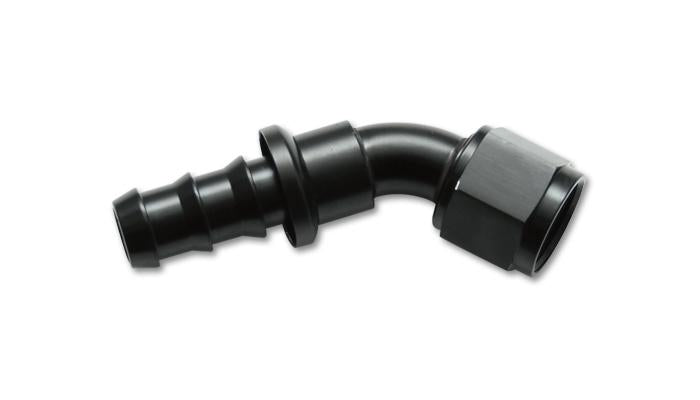 Vibrant -6AN Push-On Straight Hose End Fitting - Aluminum