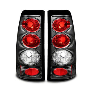 Raxiom 99-02 Chevrolet Silverado 1500 Fleetside Axial Series Tail Lights- Black - Red/Clear Lens