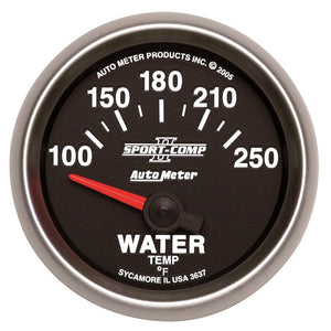 Autometer Sport-Comp II 52mm 100-250 F Short Sweep Electronic Water Temperature Gauge