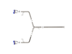 aFe Takeda 21-24 Kia K5 GT L4-2.5L (t) SS Axle-Back Exhaust System w/ Blue Flame Tips