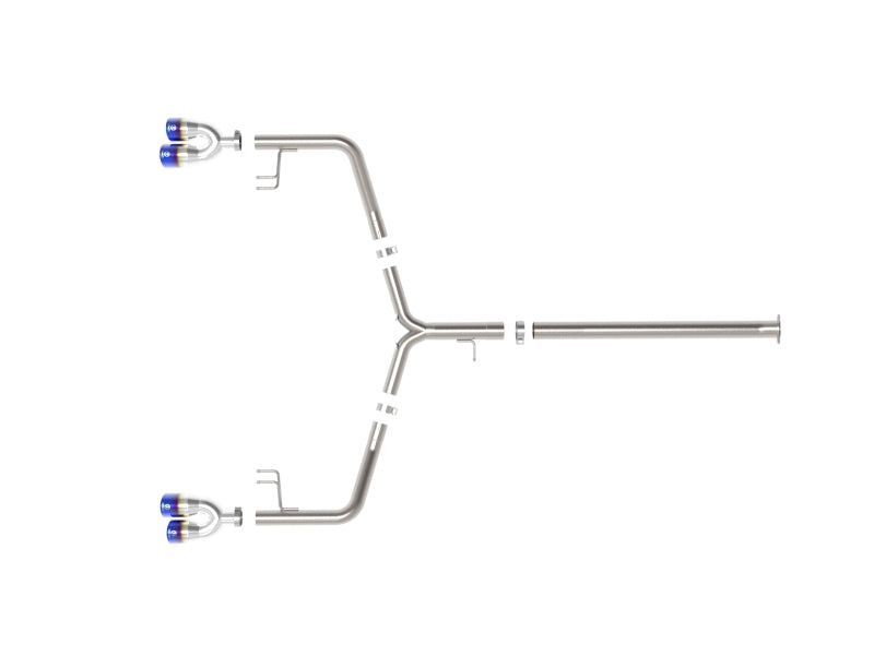 aFe Takeda 21-24 Kia K5 GT L4-2.5L (t) SS Axle-Back Exhaust System w/ Blue Flame Tips