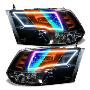 Oracle Lighting 09-18 RAM 1500 Sport Halo Headlights - Blk Housing w/No Controller