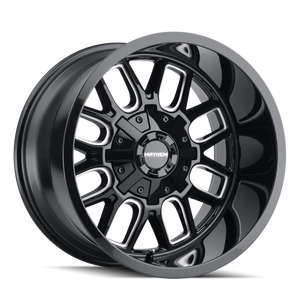 Mayhem 8107 Cogent 17x9 / 8x170 BP / -12mm Offset / mm Hub Gloss Black Milled Wheel
