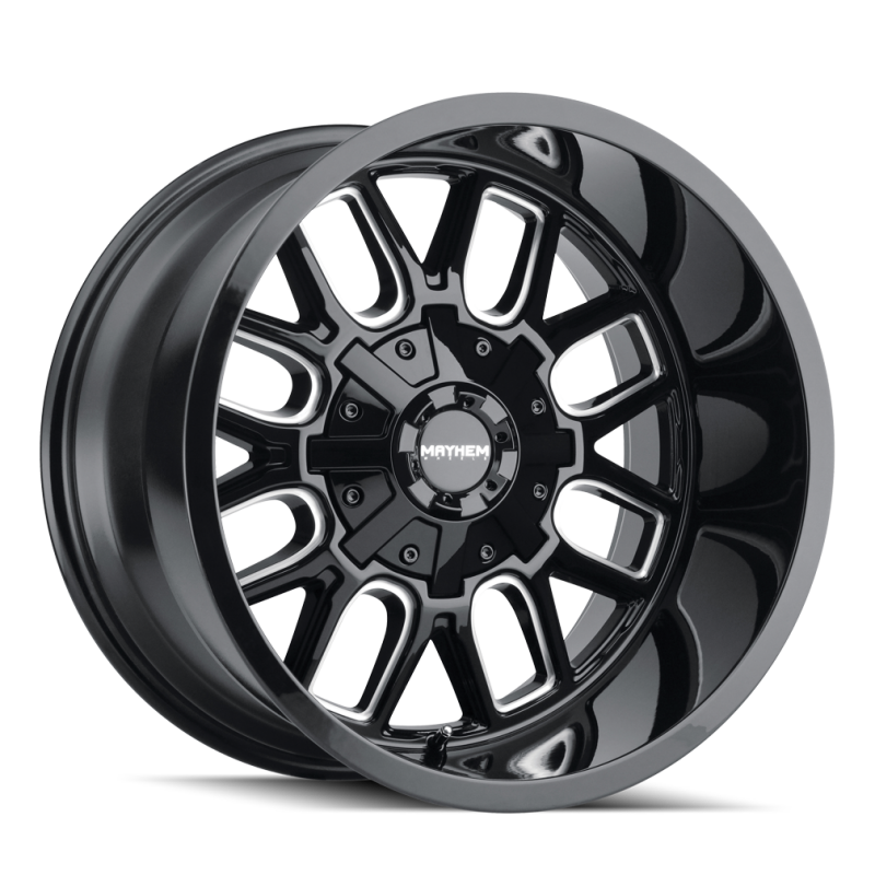 Mayhem 8107 Cogent 18x9 / 8x170 BP / 0mm Offset / 125.2mm Hub Gloss Black Milled Wheel