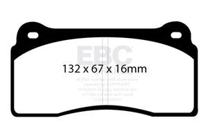 EBC Racing 2017+ Tesla Model 3 (RWD) RP-1 Front Brake Pads