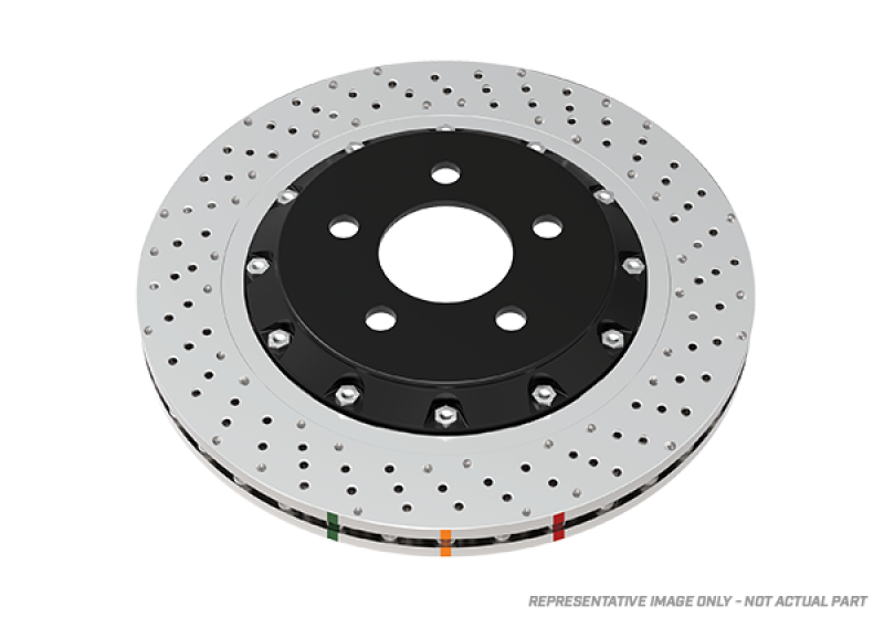 DBA 15-21 Nissan GT-R Nismo Front 5000 Series Drilled Rotor w/ Silver Hat