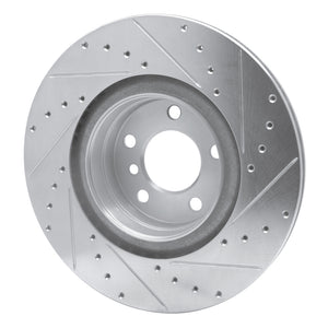 R1 12-20 BMW 230I Rear Left Drilled & Slotted Silver Brake Rotor