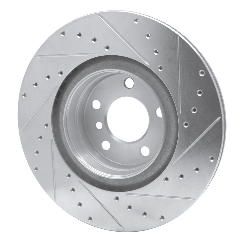R1 12-20 BMW 230I Rear Left Drilled & Slotted Silver Brake Rotor