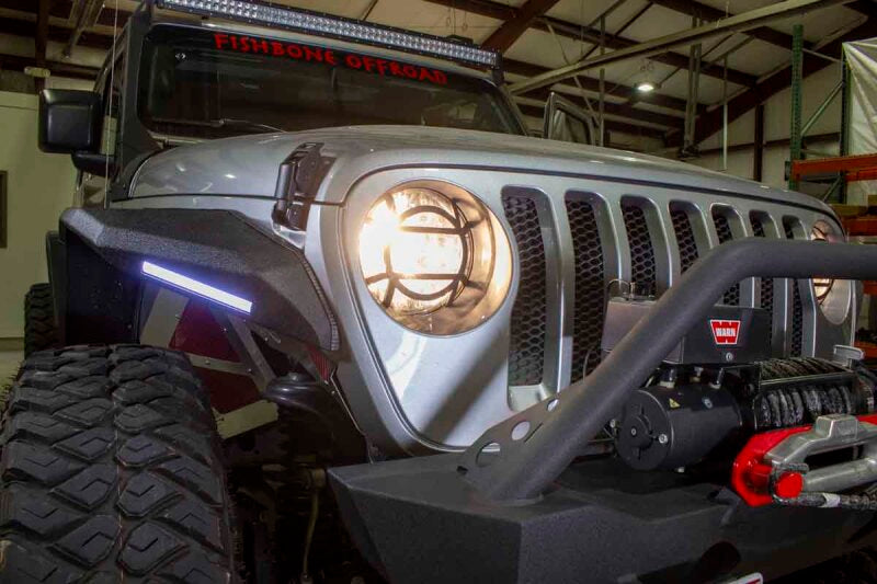 Fishbone Offroad 2018+ Jeep Wrangler JL Aluminum Headlight Guards